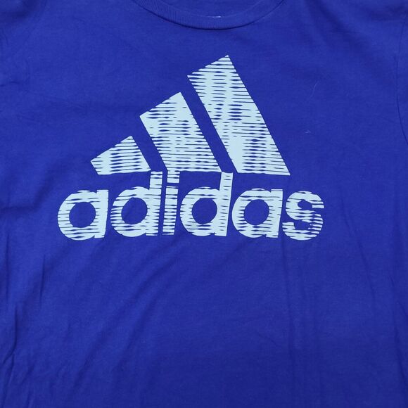 Adidas Casual Short Sleeve Pullover Graphic T Shirt Womens Size Medium M Blue - Picture 6 of 11